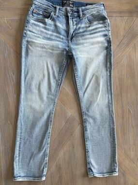 Salvage Men's Slim Straight Jeans in Light Blue Wash